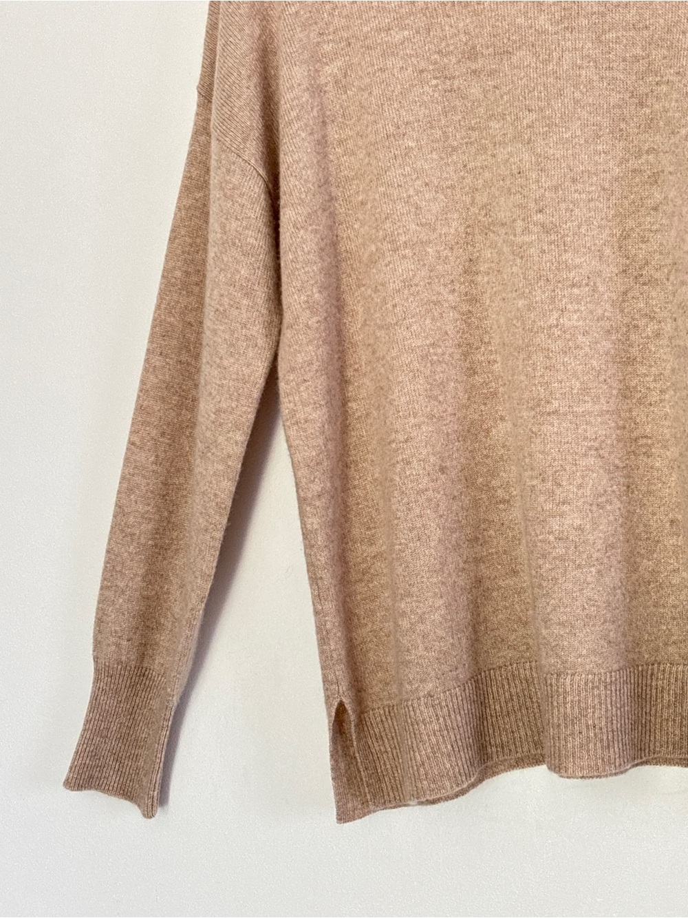 Nordstrom 100% Cashmere Turtleneck Sweater Size XL Preppy Minimalist Neutral b76 - Picture 3 of 14